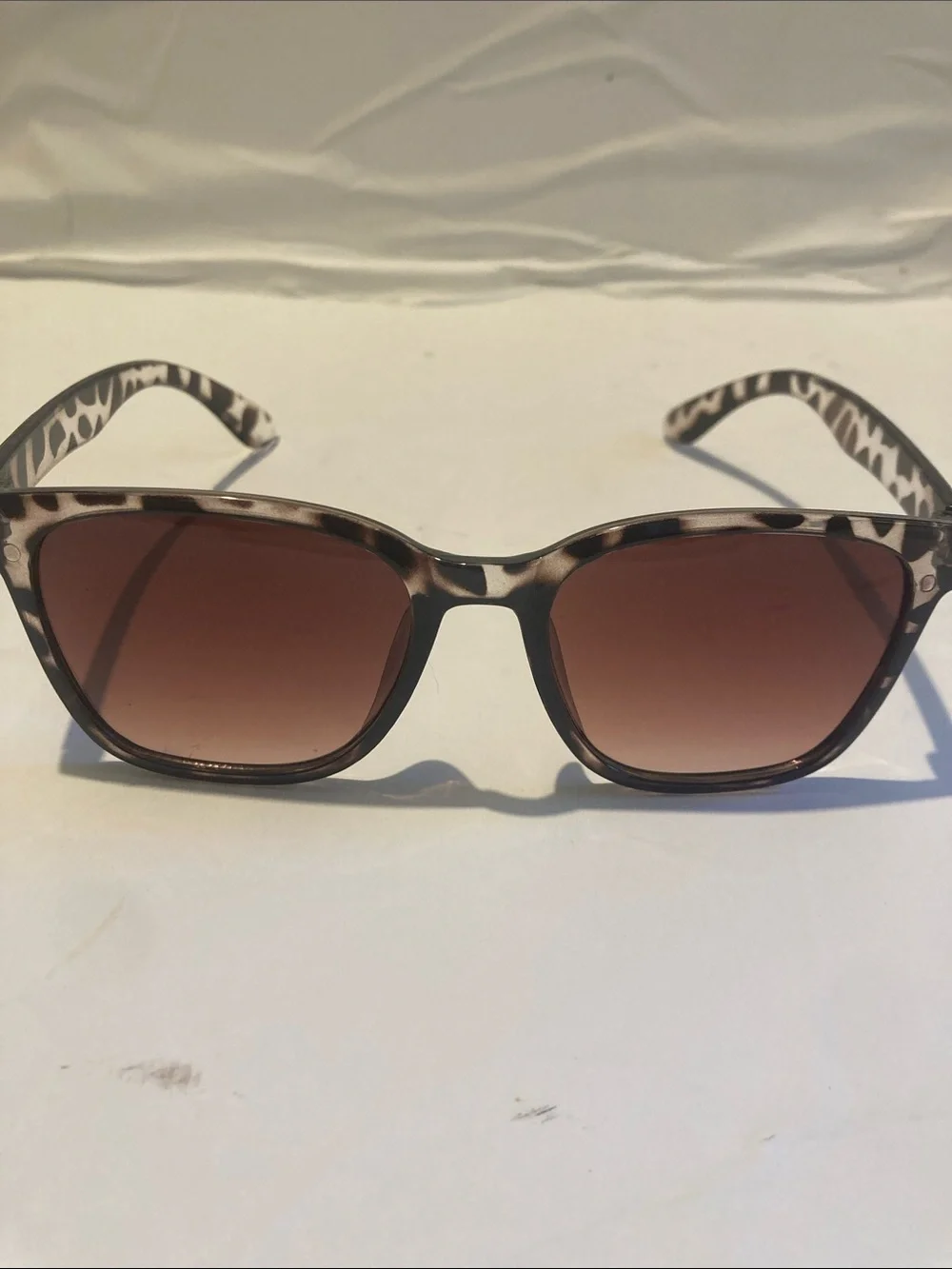 Leopard Print Brown Gradient Lens Women's Sunglasses